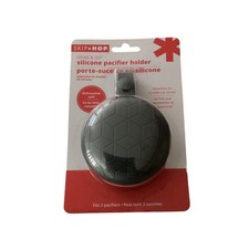 Skip Hop Grab and Go Silicone Pacifier Holder Gray Dishwasher Safe Fits 2