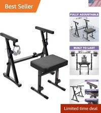 Lightweight Adjustable Digital Piano Stand  Bench - Easy Setup for Musicians