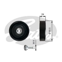 Gates Umlenk FüHrungsrolle Keilrippenriemen FüR Audi A4 2.0 1.6 1.8 T Seat