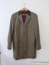 MOON TWEED CHESTERFIELD COVERT COAT 42 BROWN MARKS SPENCER Velvet Yorkshire