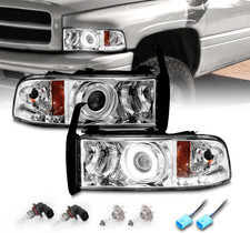 For 1994-2001 Dodge Ram 1500 94-02 Ram 2500 3500 Dual Xreme Led Halo Rings Pro
