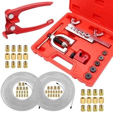 25 ft 3/16  1/4 Zinc Coated Alloy Brake Line Kit Includes 48 Fittings and 8 ...