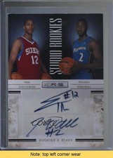 2010 Panini Rookies & Stars Signatures /49 John Wall Evan Turner Auto READ 1s6