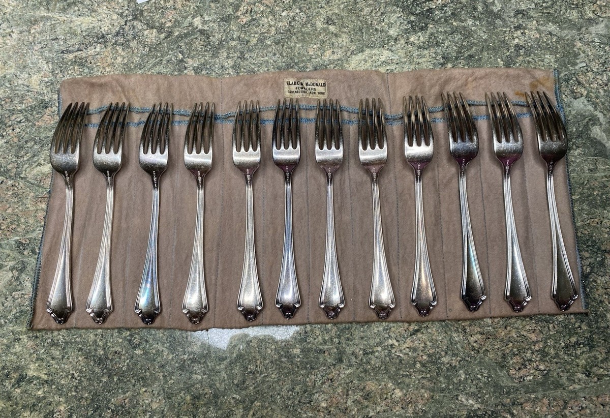 Antique Gorham GM Co. Shelburne EP 1914 Silverplate Fork 7” Set of