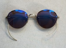 Vintage Artcraft Frameless Sunglasses, Wrap Around Temples.
