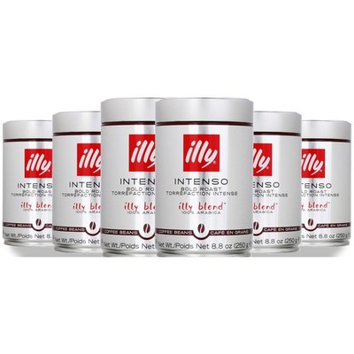 Illy Intenso Bold Roast Coffee Beans 8.8 Oz 6 Pack