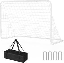 6x4 FT Soccer Goals for Backyard Steel Frame Soccer Net with Ground Stakes
