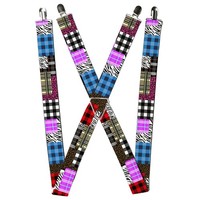 Buckle-Down Suspenders, Plaid Animal Skins 1.5-Inch Wide Regular (Us Import)