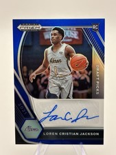 2021-22 Panini Prizm Draft Picks #DP-LCJ Loren Cristian Jackson BluePrizm 38/149