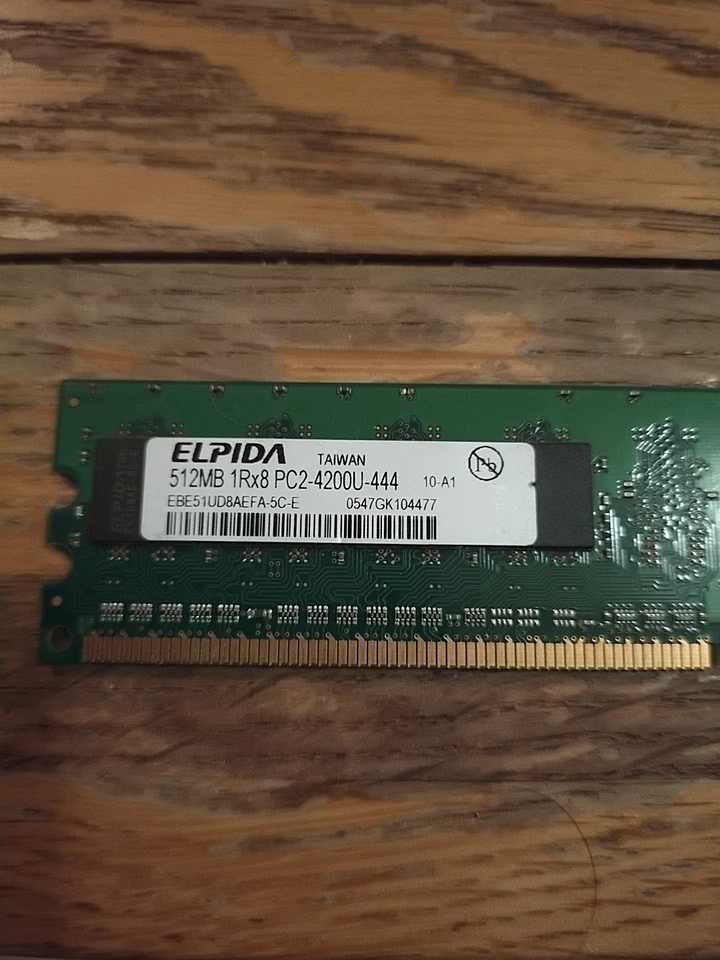 Elpida 512MB PC2-4200U-444 PC2-4200 (533 MHz)  DDR2 SDRAM - Image 2 of 2