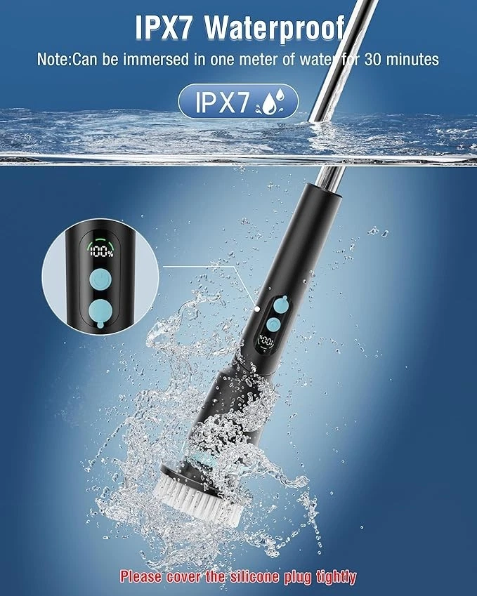 Kimeetol Spazzola elettrica rotante, con comando  spazzola per la pulizia - Immagine 4 di 4