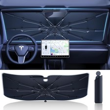 Car Windshield Sun Shade for Tesla Model 3/Y  Small Cars  Upgraded T-Cool c...