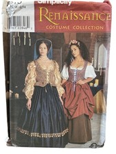 Simplicity 8715 Renaissance Costume Pattern Ms Size 10-14 Blouse Skirt Vest