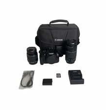 Canon EOS Rebel T6 18MP DSLR Camera With 18-55mm and 75-300mm lenses