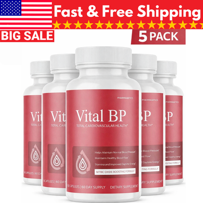 #ad Vital BP Blood Support Supplement VitalBP for Blood Flow 5 Bottles Exp 02 2027 $59.99