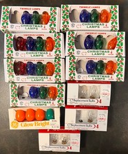 VTG TWINKLE LAMPS C7 Christmas Lamps Variety Pack 36 Bulbs