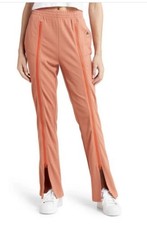 Adidas by Stella McCartney Track Pants Large Orange Flare Zip Front Athleisure