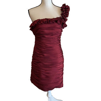 Beautiful JS Collections Burgundy Party Dress US Size