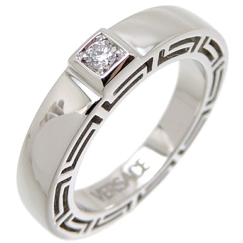Versace white shop gold ring
