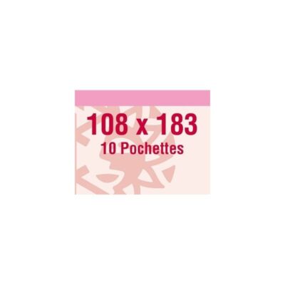 Pochettes double soudure 108 x 183 mm pour Armada. Transparent