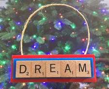 Atlanta Dream Christmas Ornament Scrabble Tiles HandCrafted in USA