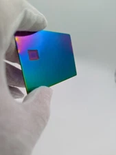 Heavy Metal Stainless Steel Credit Card Blank w/ Chip Slot, Mag Strip Rainbow 