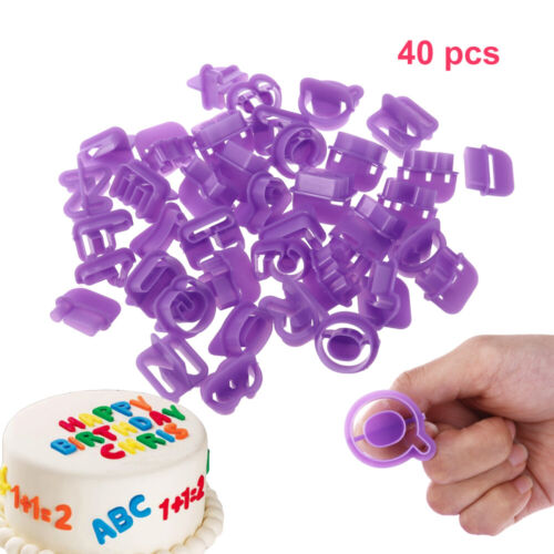 40Pcs DIY Alphabet Letter Number Fondant Cake Biscuit Mould Baking Cookie
