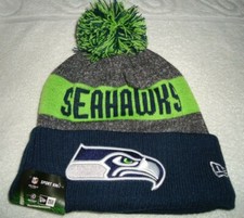 SEATTLE SEAHAWKS NEW ERA 2016 ON FIELD SPORT KNIT BEANIE HAT/ CAP NEW WITH TAGS