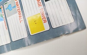 Final Fantasy 1990 Nintendo NES World Map / Enemy Chart NES-FF-USA(B)