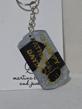 Handmade Resin Keyring, Father's Day, Rectangle, Split Ring