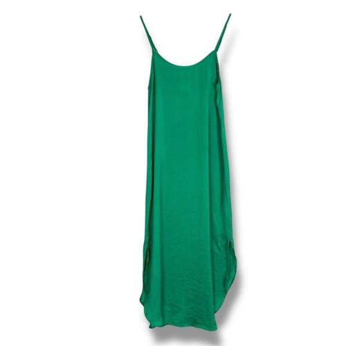 Sadie & Sage Maxi Abito Slip Verde Relaxed Fit Estate Vacanze Ventilato Taglia S - Foto 2 di 11