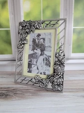 4x6 Silver Grapevine Picture Frame Antique Pewter Finish