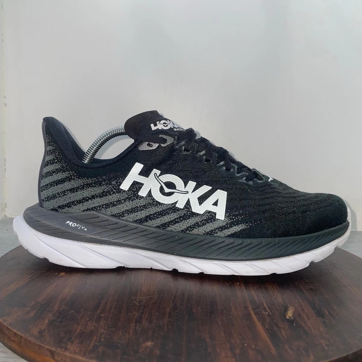 Hoka One One MensMach 5 Black Athletic Running Shoes Sz 11D F27222D Hoka One One HOKA Mach 5 Black Castlerock W for sale | eBay main image 2