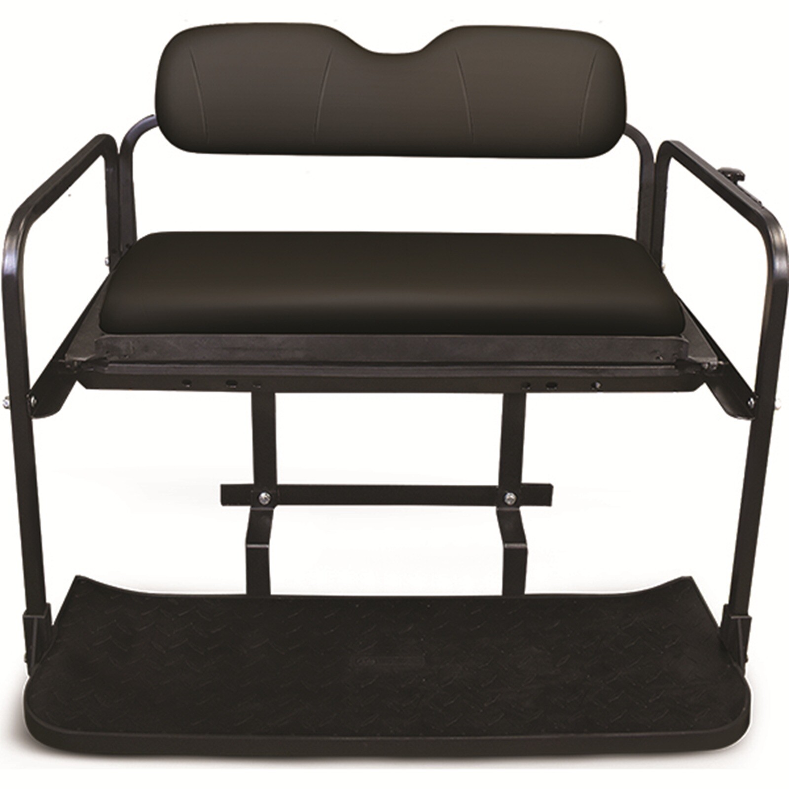 2008+ EZGO RXV Golf Cart with RHOX Rhino Black Rear Flip Seat