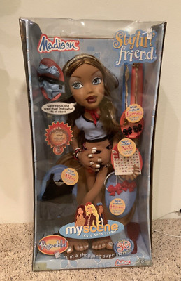 2004 Mattel My Scene Madison Stylin' Friend Pose-able Soft Body Doll. NRFB/VHTF
