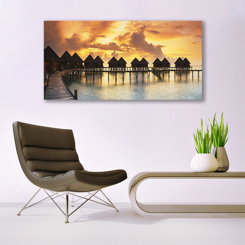 Tableau Plexiglas 140x70 cm Mer du Sud : impression d'art premium