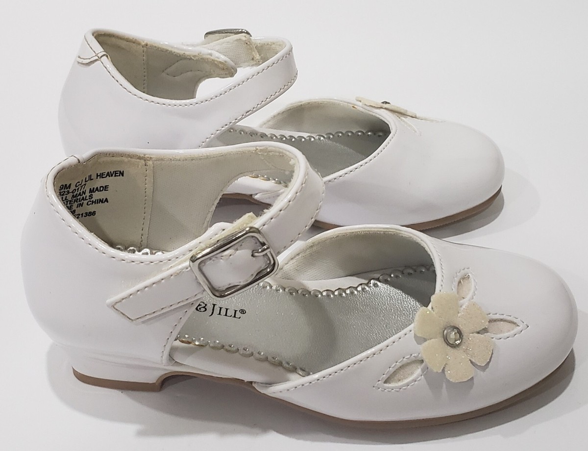 New Christie And Jill Girls White Ankle Strap Mary Jane Dress