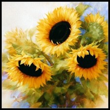 Sunflowers Collection 1 - Counted Cross Stitch Patterns - Color  BW Symbols