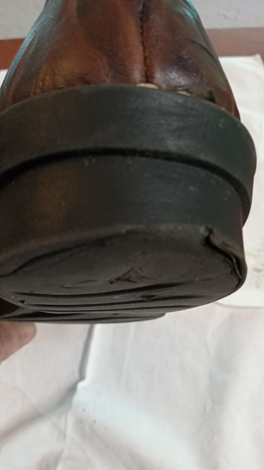 CLARKS leather 9.5 brown cloud pattern step-in sl… - image 16