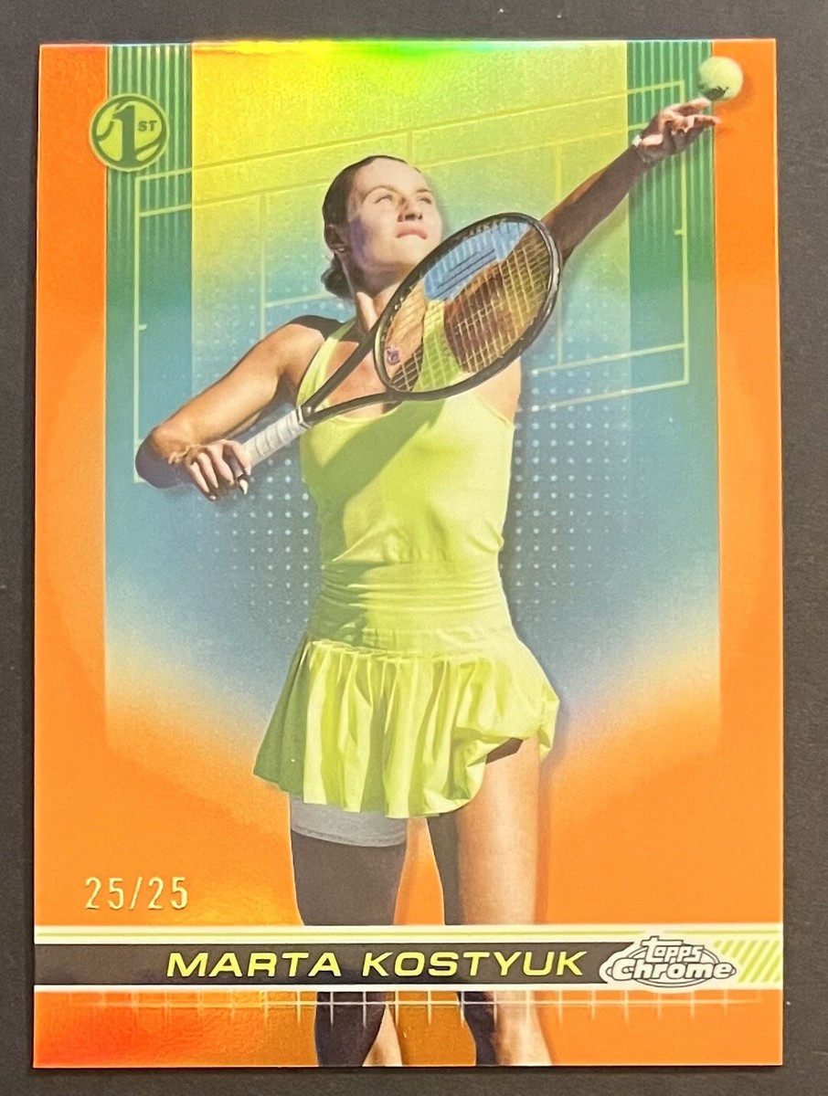 その他 Topps ty Tennis Marta Kostyuk 2024 TOPPS CHROME 1ST MARTA KOSTYUK #149 ORANGE REFRACTOR @ 25/25