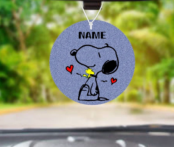 snoopy gift car air freshener add name car gift fun Gift