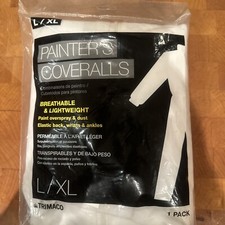 1pc Painter's Coveralls Size: L/XL Breathable Lightweight- Item 19925