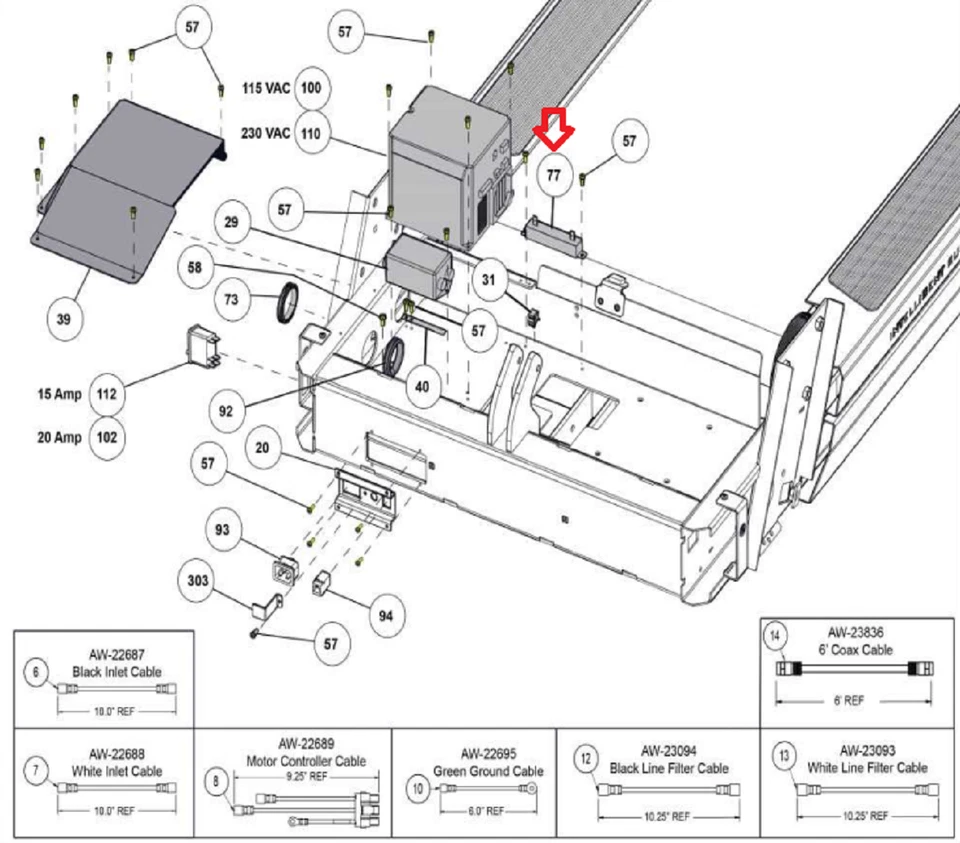 Cybex 525T 770T 790T 625T 750T 751T Treadmill Dynamic Brake Resistor RE-23040 - Image 3 of 3
