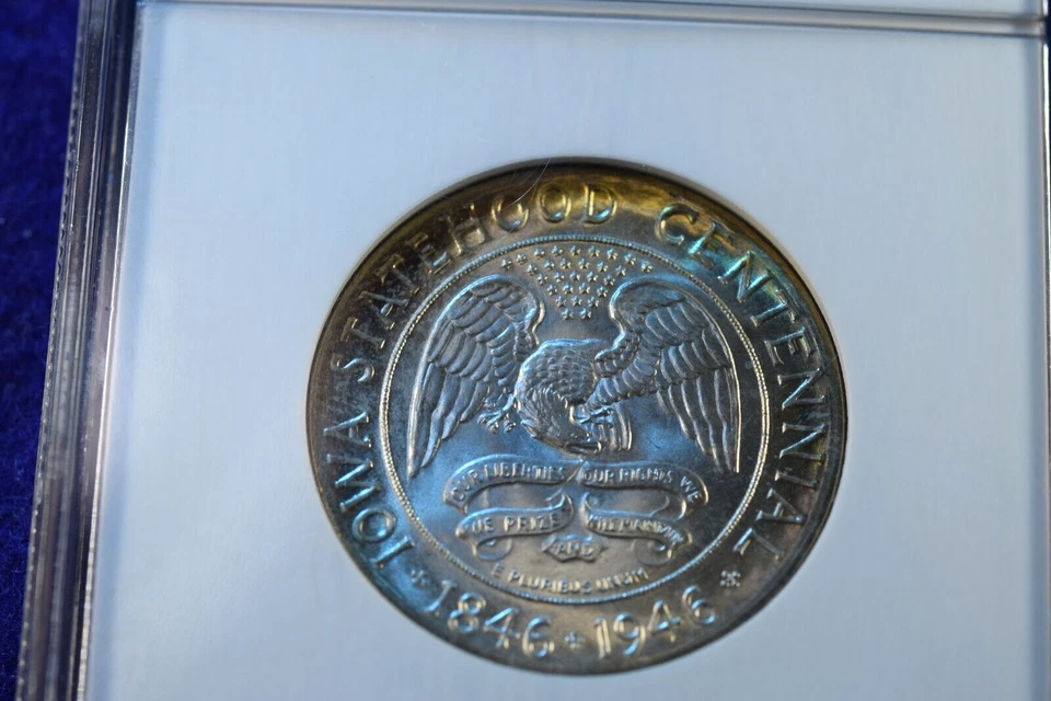 1946 IOWA COMMEMORATIVE HALF DOLLAR NGC CERTIFIED MS--67 GREAT HALF #23 - Image 2 of 4