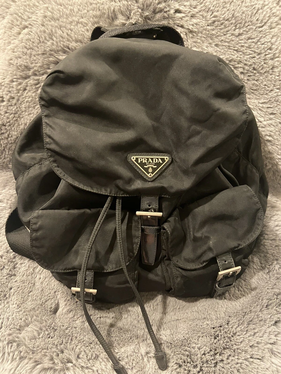 Prada Bag Vintage Prada Backpack Black Nylon 