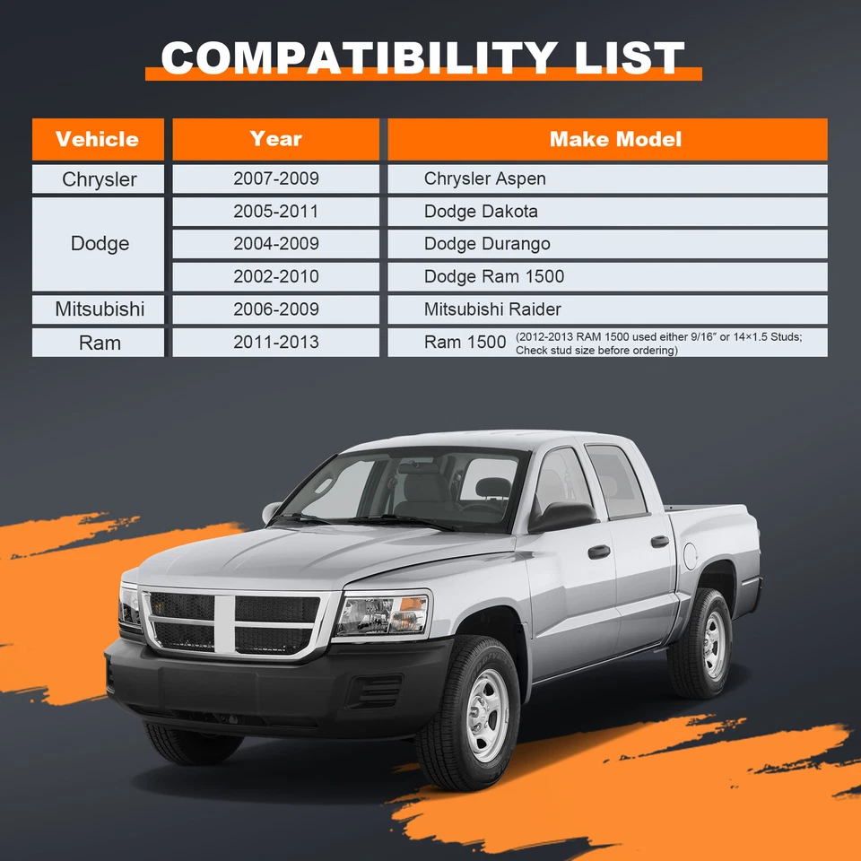 4 piezas espaciadores de rueda centrados en el buje de 2" 5x5,5 para Dodge Ram 1500 2002-2013 tacos de 9/16" Foto 2 de 4