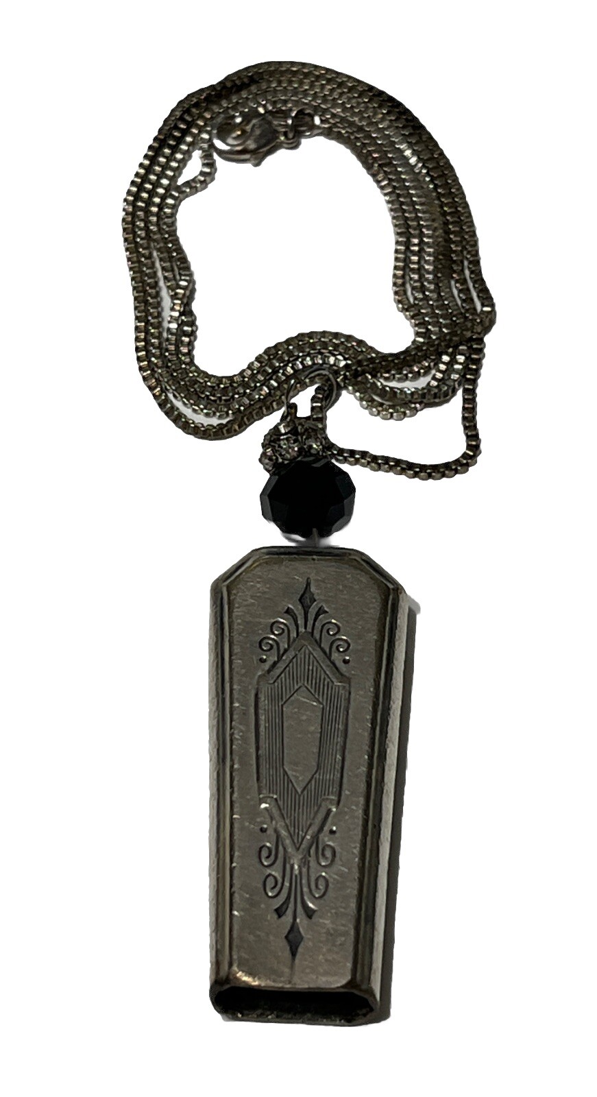 Sterling Silver Box Link Chain Flatware Bell Chim… - image 1