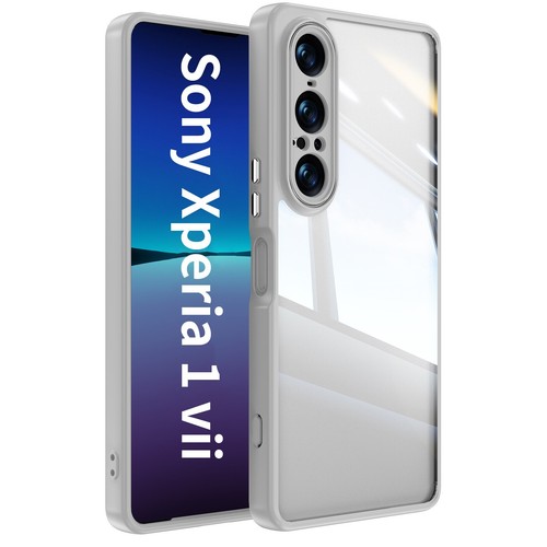 For Sony Xperia 1 VII, Luxury Transparent Crystal Shell Back Hard Cover Case - 第 20/23 張圖片