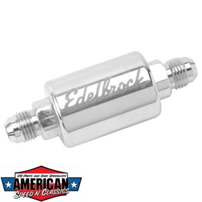 Benzinfilter Edelbrock Edelstahl Inline für 8128