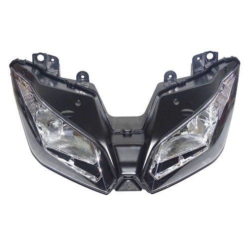 Faro Anteriore Completo Per Kawasaki Z1000 (2007-2009) E Z750 (2007-2010) – XMT-MOTOR, Nero Opaco Con Interno Cromato
